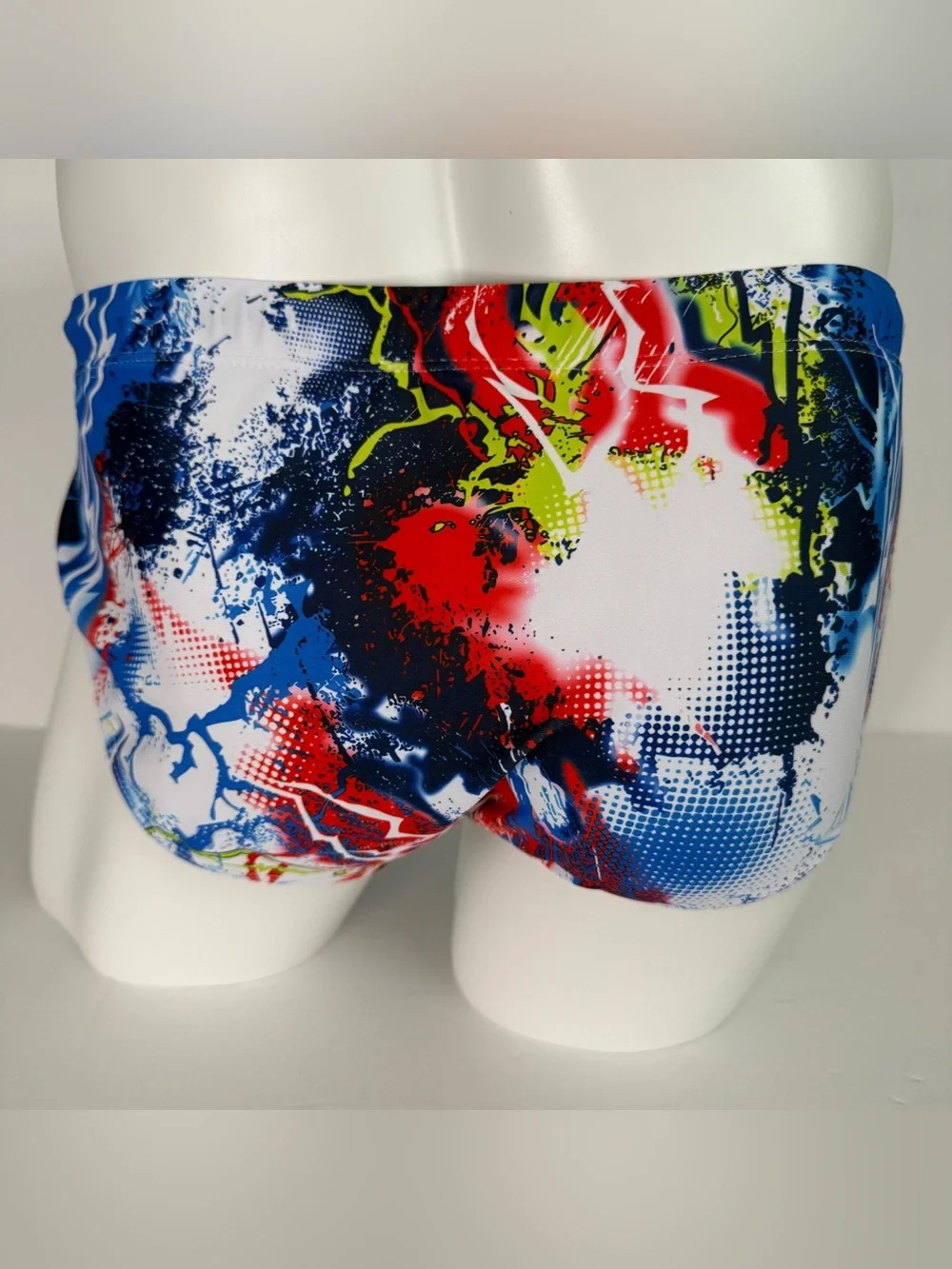 Men’s XL Blue Abstract Print Swim Brief